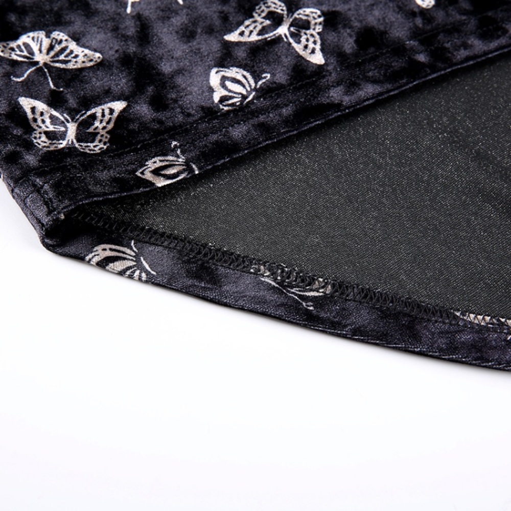 Velvet butterfly chain halter top - Picture 13 of 16